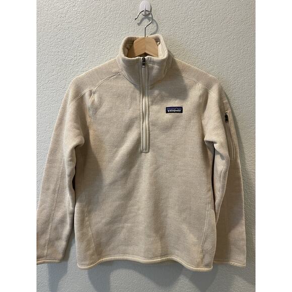 Patagonia Better Sweater 1/4 Zip Fleece Women's Size Small Oyster White Fleece - Picture 1 of 8